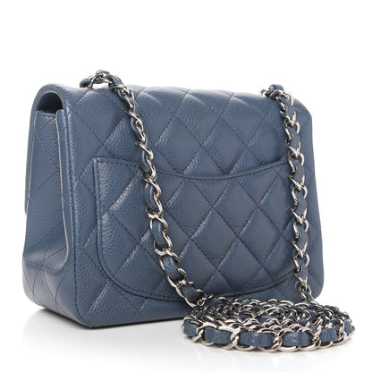 Chanel Caviar Quilted Mini Square Flap Dark Blue 3 of 11