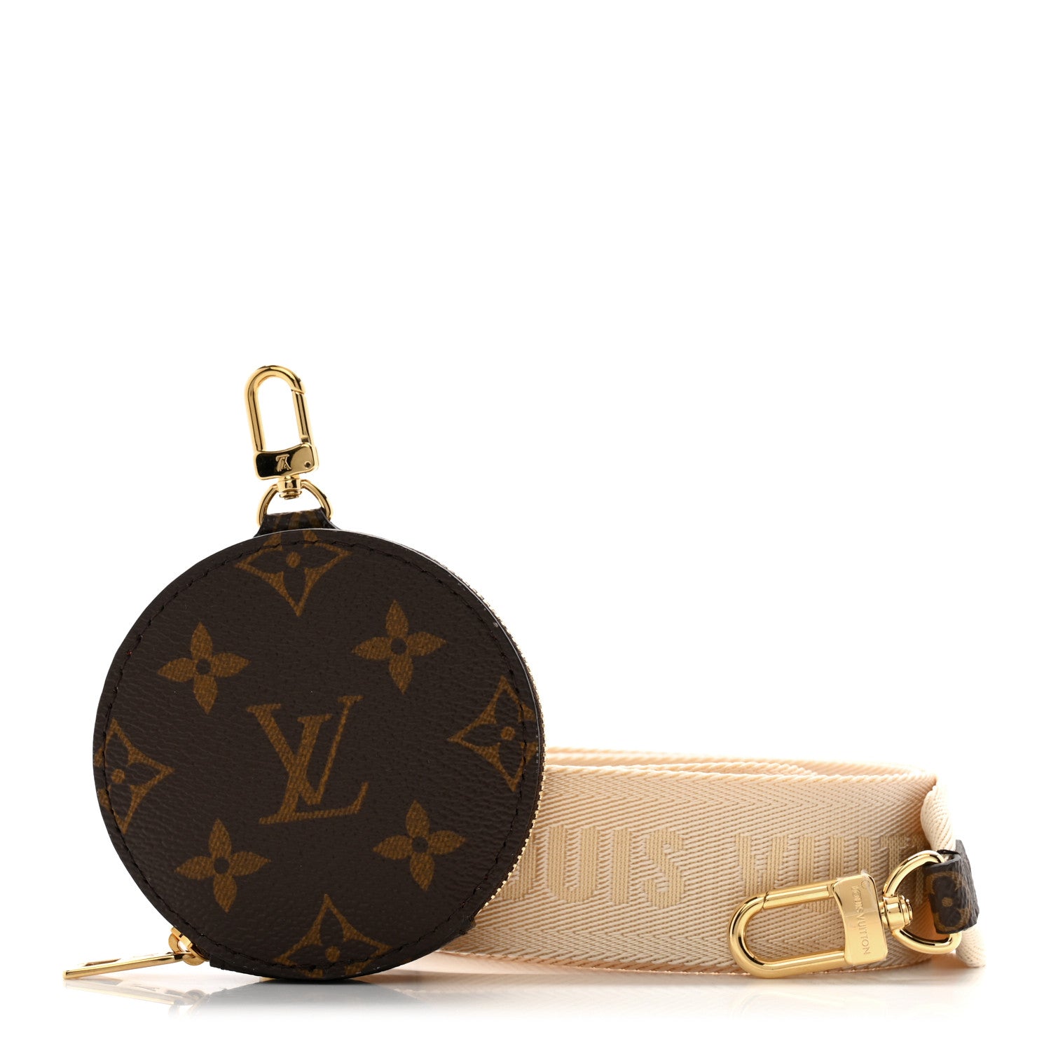 Louis Vuitton Nylon Monogram Strap with Coin Purse Cream 1 of 5