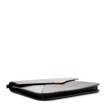 Fendi Calfskin Vitello Elite 2Jours Envelope Clutch Black 4 of 12