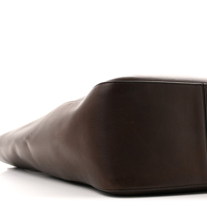 The Row Calfskin Tall Day Luxe Tote Deep Brown 8 of 9