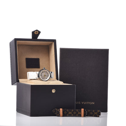 Louis Vuitton Stainless Steel Rubber 28mm Tambour Quartz Watch 8 of 8