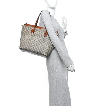Gucci GG Supreme Monogram Medium Zippered Bucket Tote Beige Tuscany 2 of 15