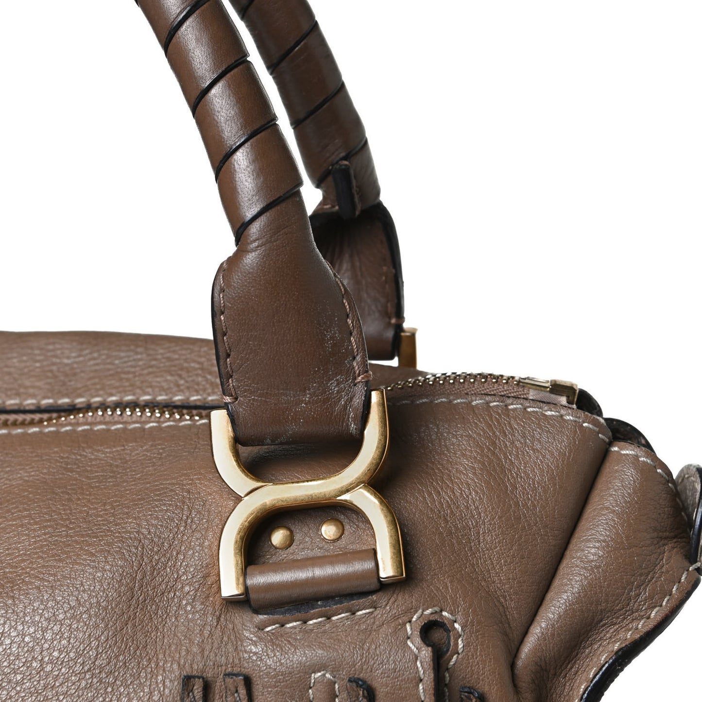 Calfskin Large Marcie Satchel Nut