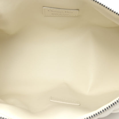 Christian Dior Calfskin Macrocannage Medium Diortravel Nomad Pouch Latte 5 of 10