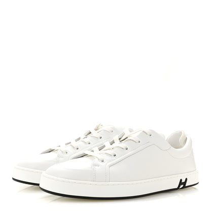 Hermes Calfskin Suede Goatskin Mens Kid Sneakers 42.5 White 4 of 10