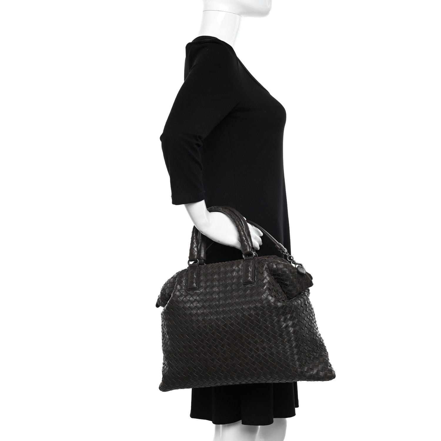 Bottega Veneta Nappa Intrecciato Maxi Convertible Tote Ebano 2 of 17