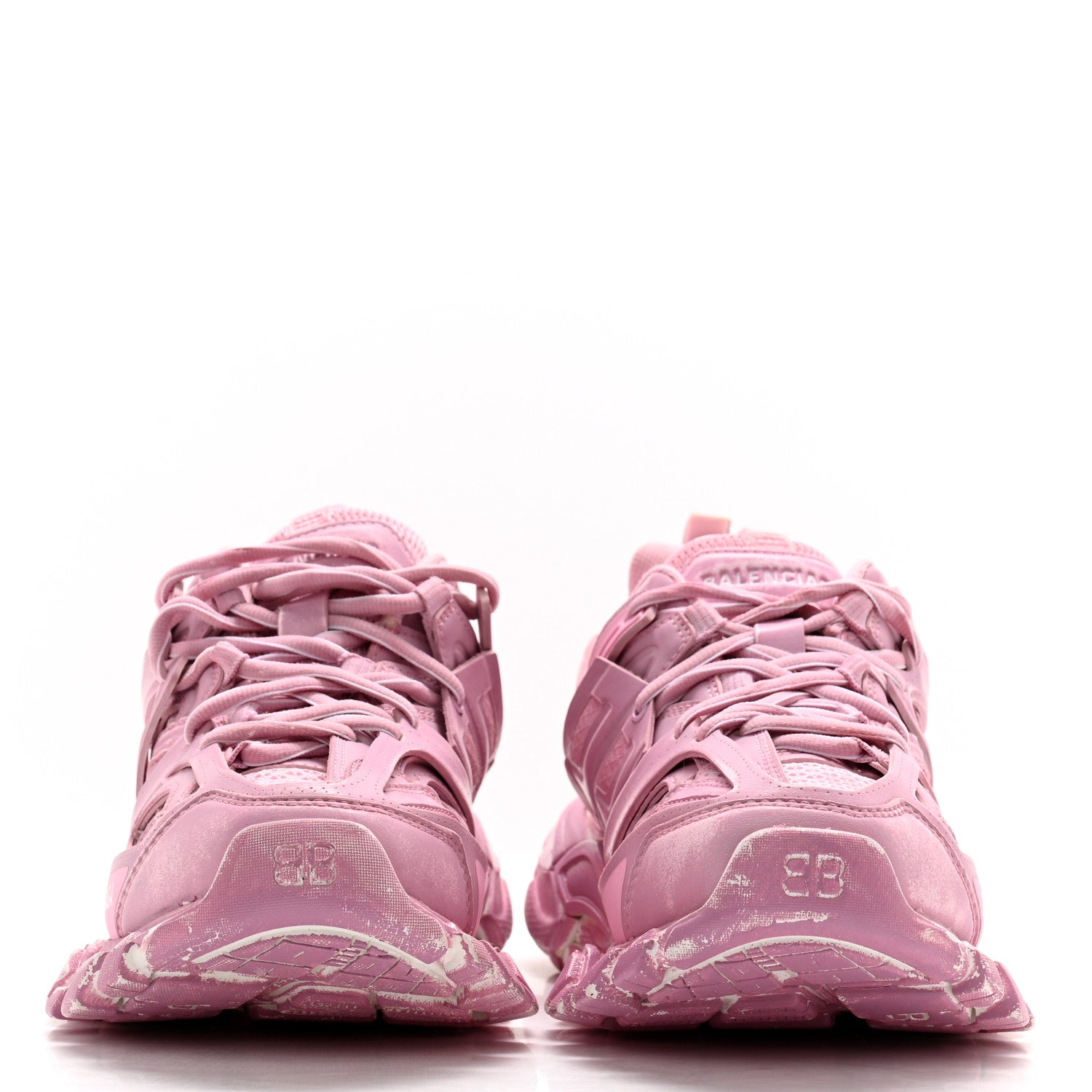 Balenciaga Mesh Nylon Womens Track Sneakers 36 36 Faded Pink 2 of 8