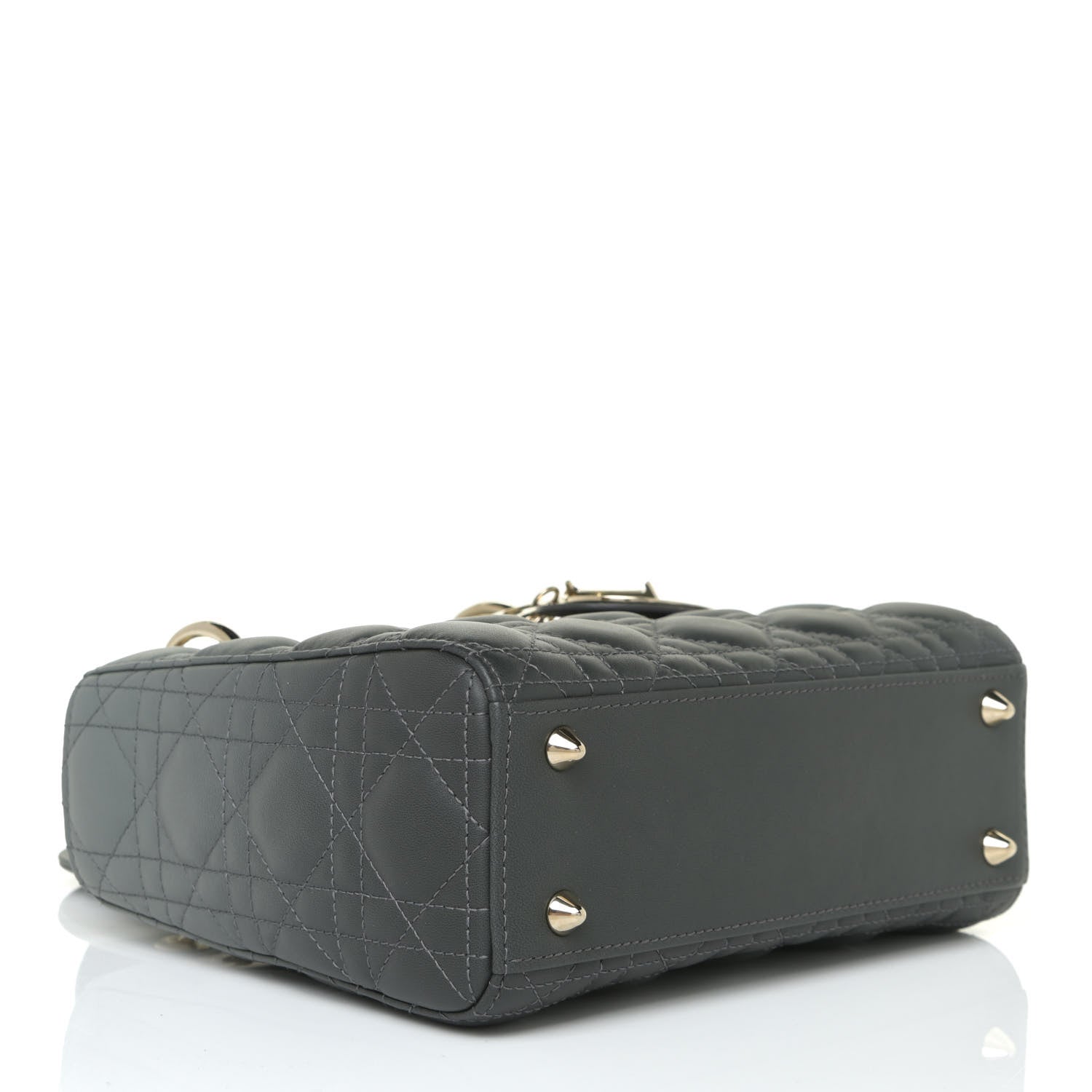 Christian Dior Lambskin Cannage Gradient Small My ABCDior Lady Dior Grey 4 of 13