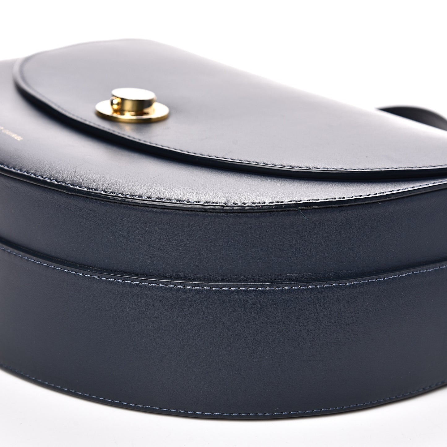 Calfskin Saddle Crossbody Bag Blu