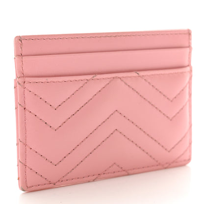 Gucci Calfskin Matelasse GG Marmont Card Holder Wild Rose 3 of 10