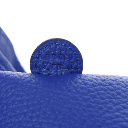 Hermes Taurillon Clemence Evelyne TPM Bleu Electrique 8 of 12