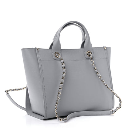 Chanel Caviar Studded Small Deauville Tote Grey 3 of 12