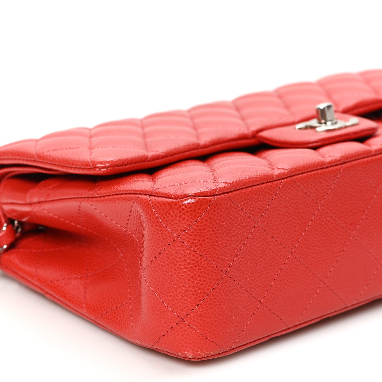 Chanel Caviar Quilted Medium Double Flap Red 8 of 10