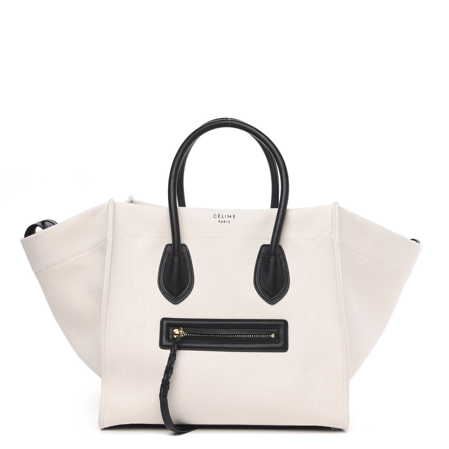 Cotton Canvas Medium Phantom Luggage White