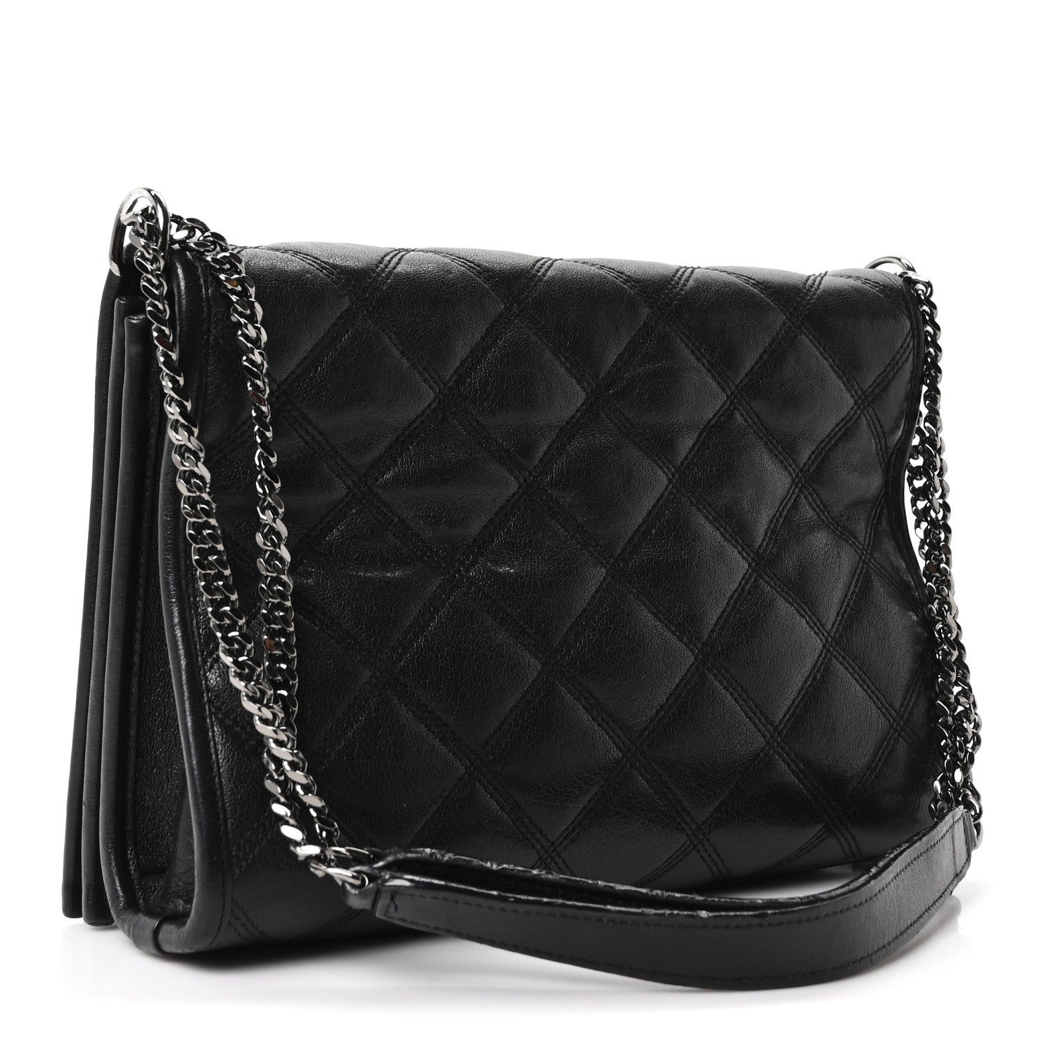 Saint Laurent Lambskin Quilted Mini Becky Chain Bag Black 3 of 10