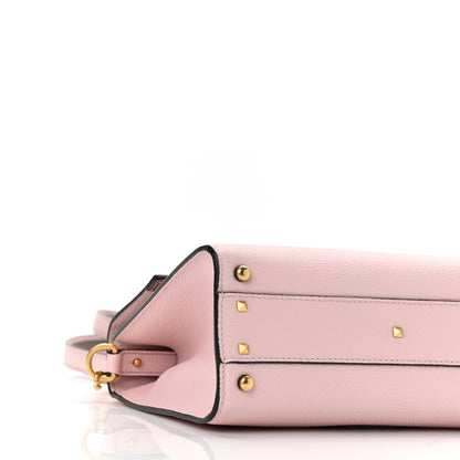 Valentino Garavani Grainy Calfskin Small VSling Top Handle Bag Rose Quartz 7 of 9