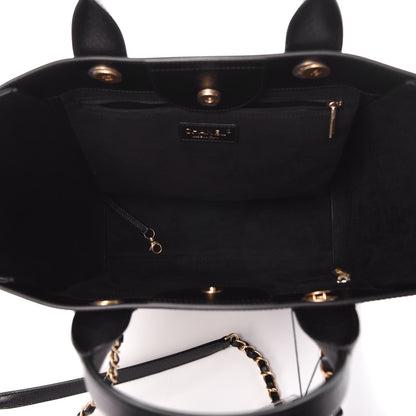 Chanel Caviar Small Studded Deauville Tote Black 6 of 8