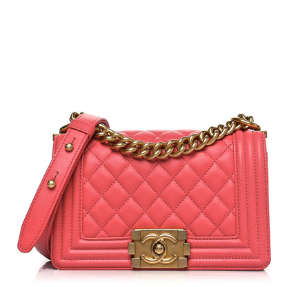 Chanel Calfskin Quilted Small Boy Flap Dark Pink 1 of 12