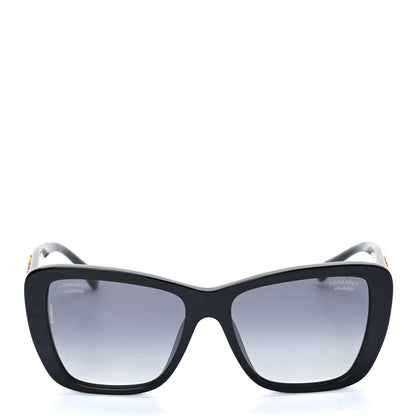 Chanel Acetate Polarized Butterfly Sunglasses 71548A Black 2 of 8