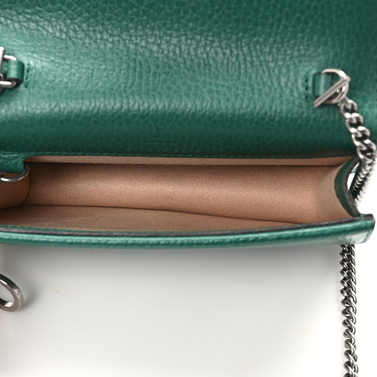 Gucci Dollar Calfskin Crystal Super Mini Dionysus Shoulder Bag Emerald 5 of 11