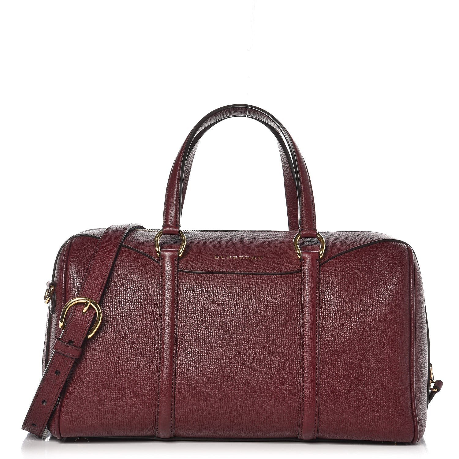 Burberry Derby Calfskin Medium Alchester Bowling Bag Mahogany Red 1 of 8