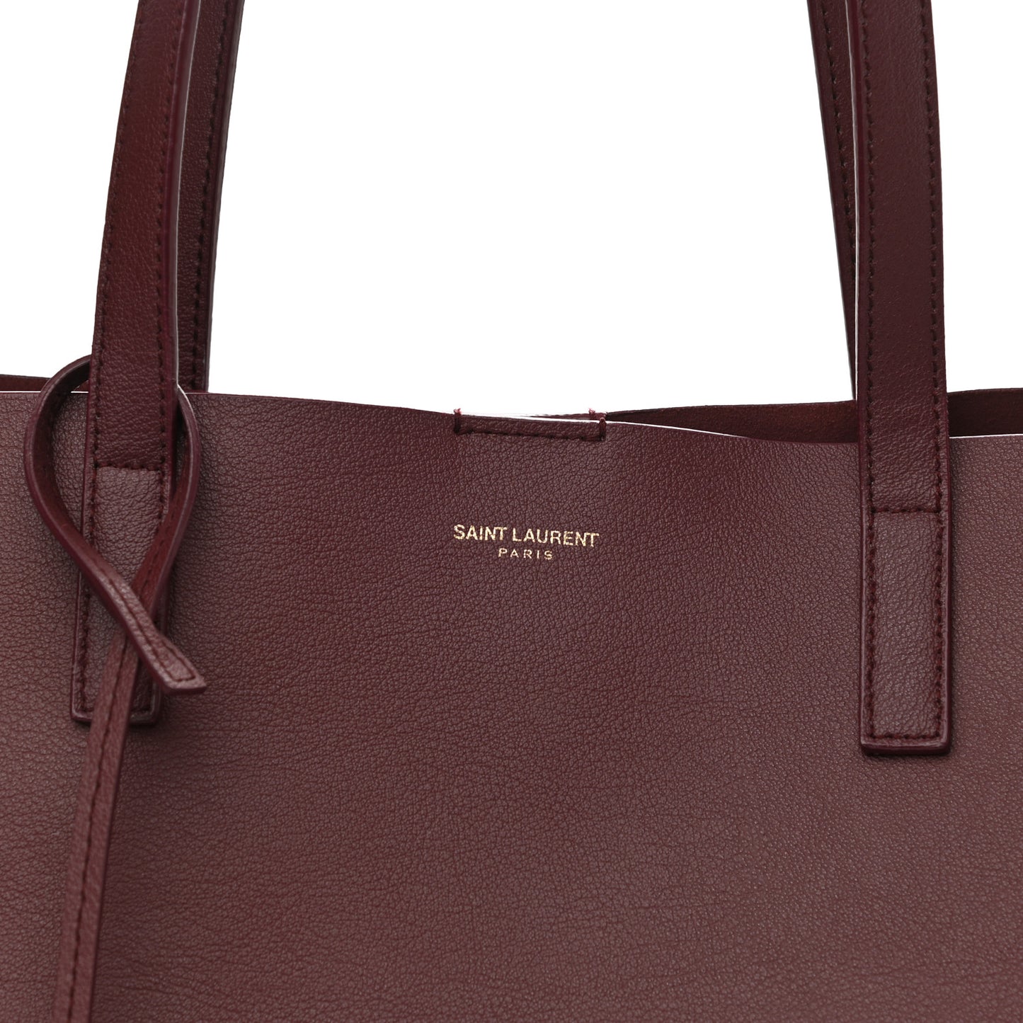 Calfskin Large Shopping Tote Bordeaux