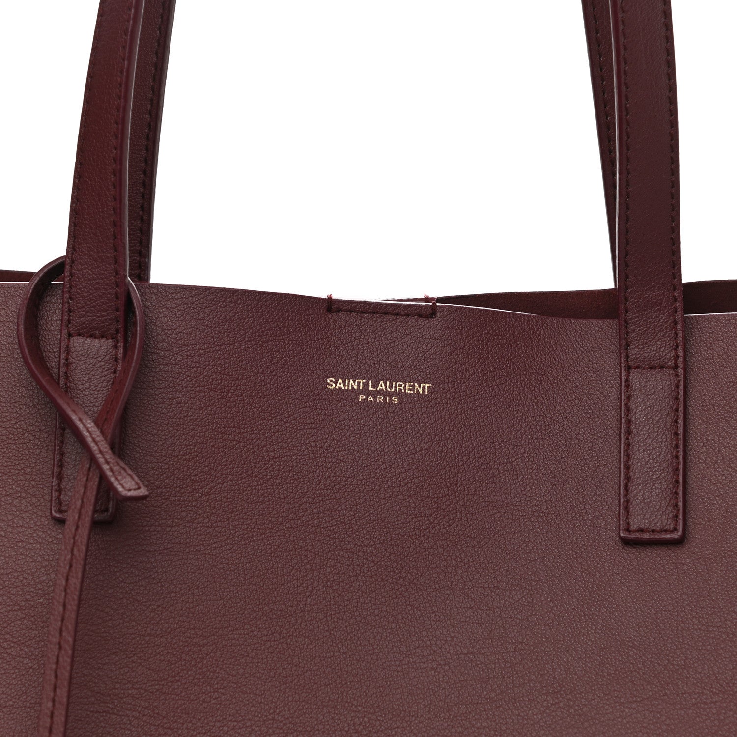 Saint Laurent Calfskin Large Shopping Tote Bordeaux 8 of 13