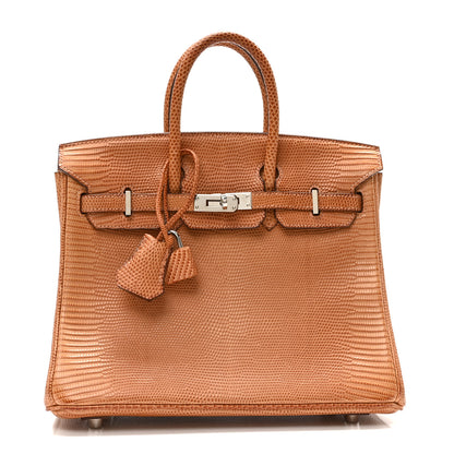 Hermes Lizard Birkin 25 Naturel 1 of 10