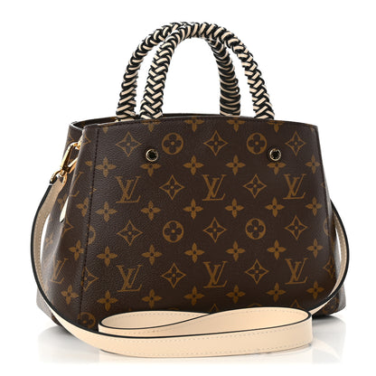 Louis Vuitton Monogram Braided Montaigne BB Creme Beige 3 of 10