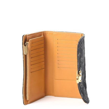 Louis Vuitton Denim Amelia Wallet Black 5 of 13