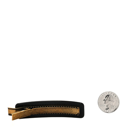 Gucci Resin Crystal Single Hair Barrette Black 2 of 3