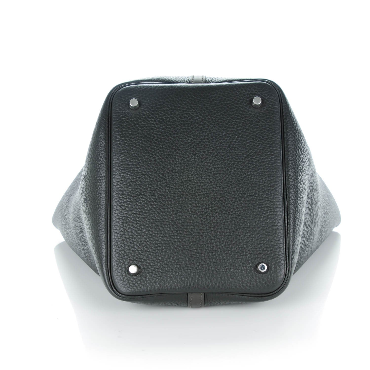 Hermes Taurillon Clemence Swift Bi-Color Picotin 22 MM Plomb Graphite 7 of 11