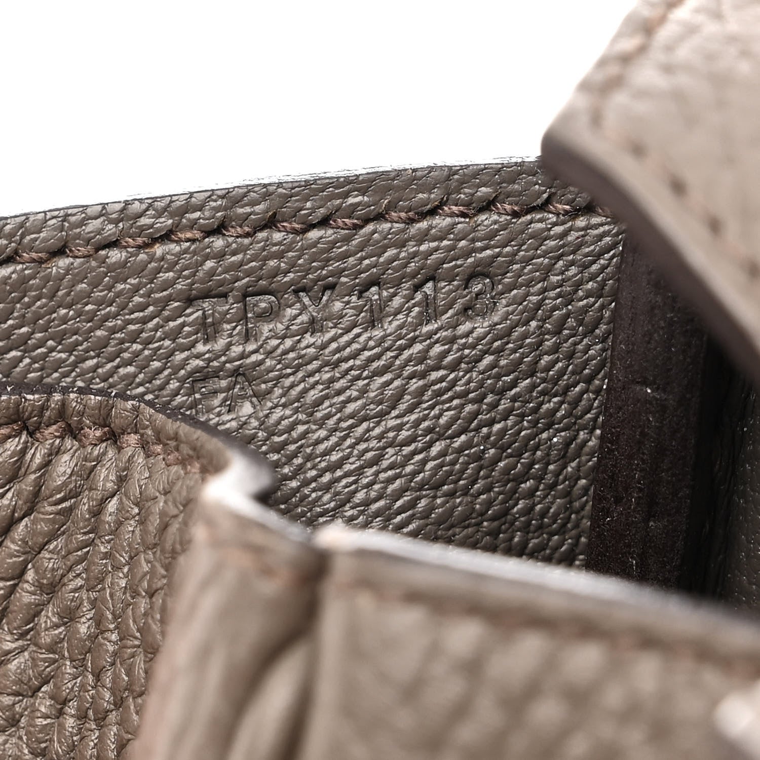 Hermes Taurillon Clemence Birkin 30 Etain 7 of 14