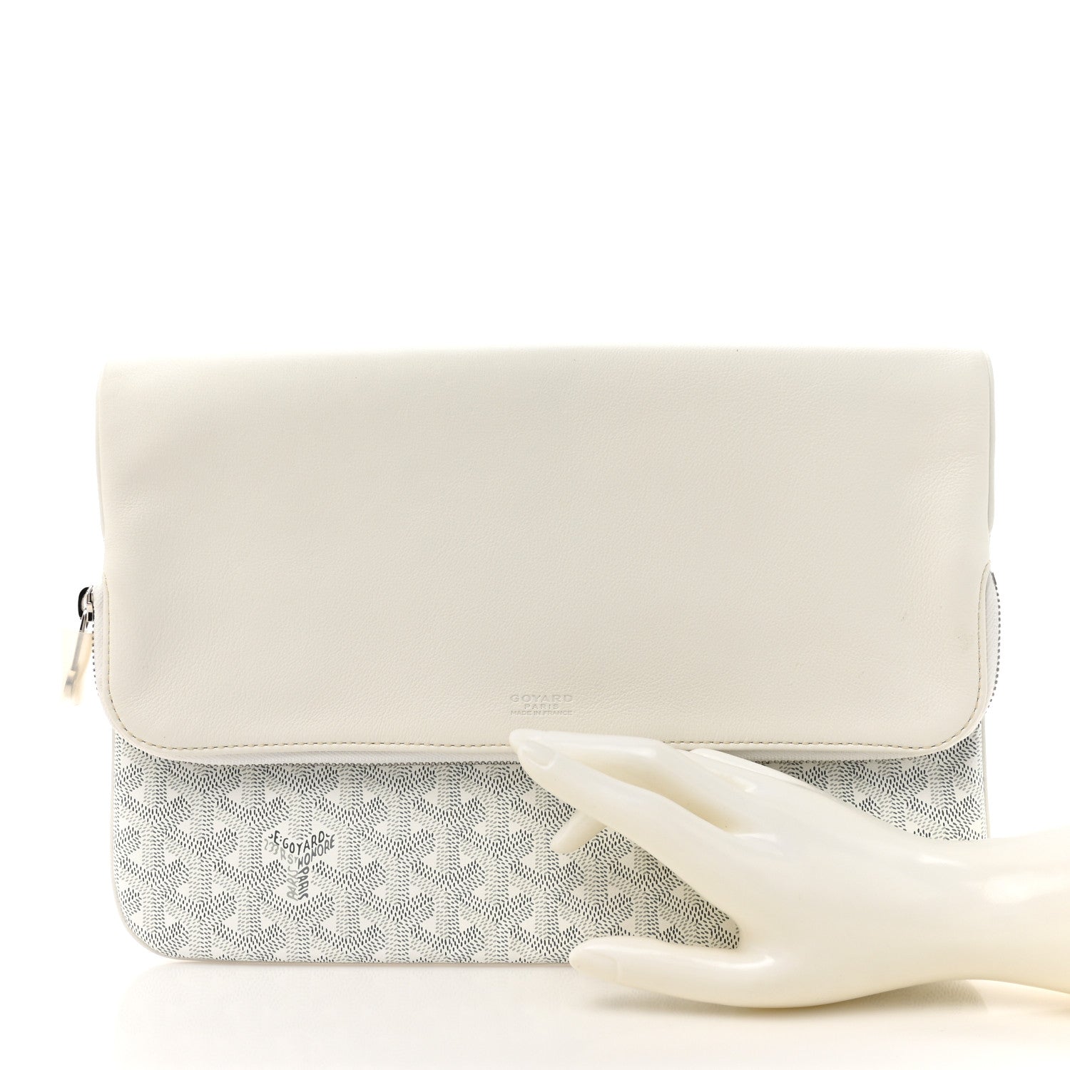 Goyard Goyardine Sainte Marie Soft Clutch White 2 of 8