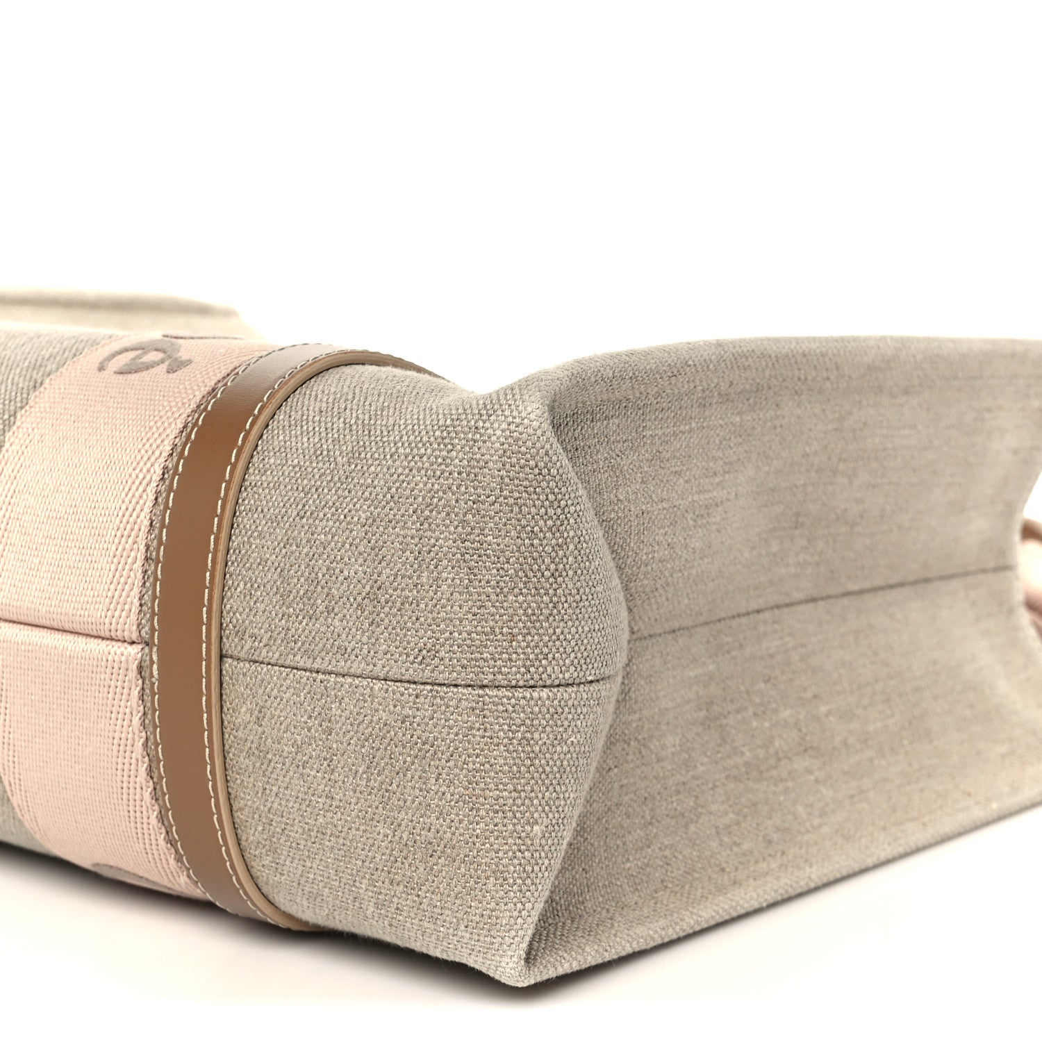 Chloe Linen Calfskin Medium Woody Ribbon Tote Blushy Beige 10 of 10