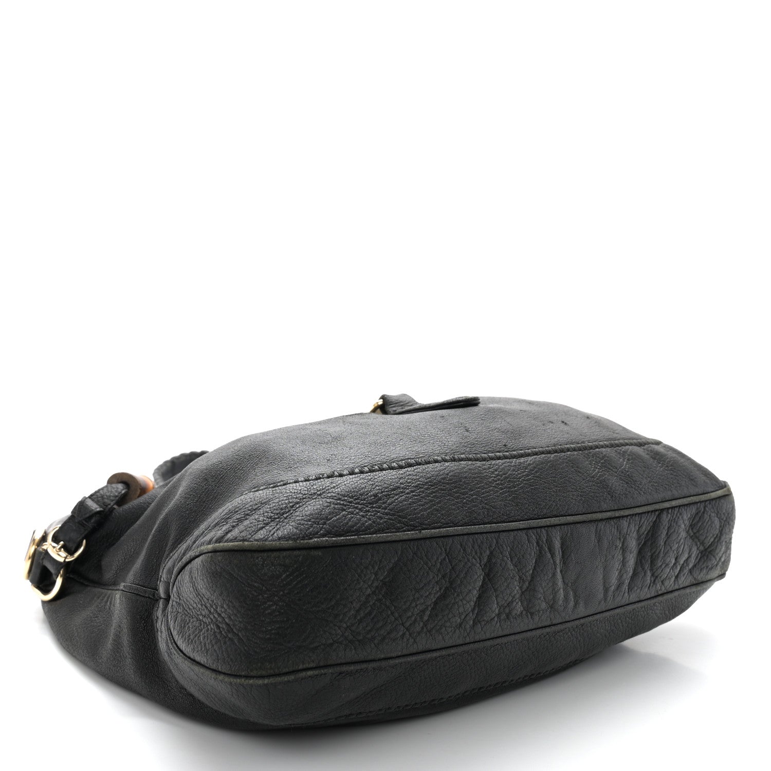 Gucci Pebbled Calfskin Medium New Jackie Shoulder Bag Black 4 of 14
