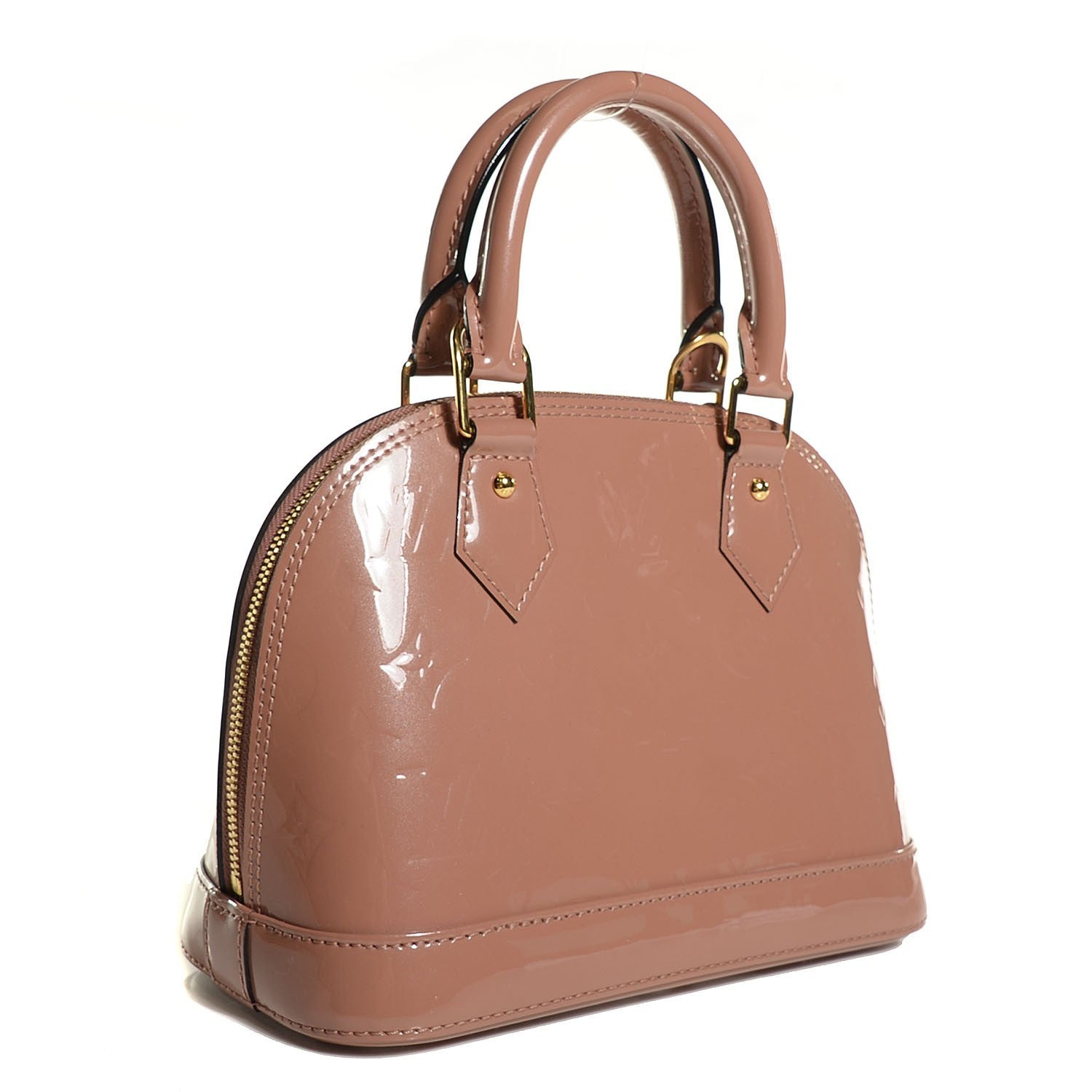 Louis Vuitton Vernis Alma BB Rose Velours 3 of 8