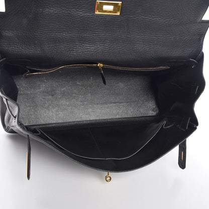 Hermes Taurillon Clemence Kelly 40 Black 9 of 35