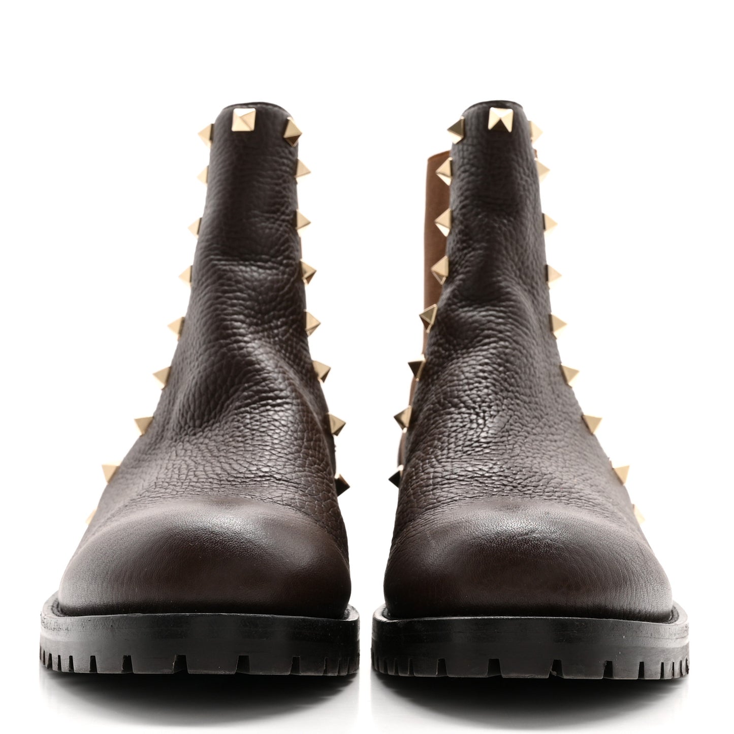 Calfskin Rockstud Beatle Chelsea 20mm Ankle Boots 40 Fondant