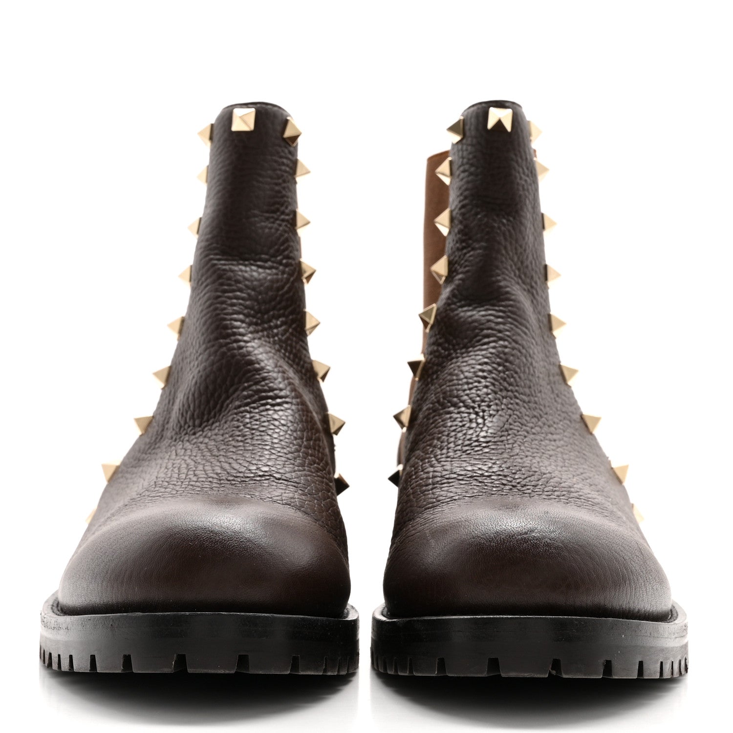 Valentino Garavani Calfskin Rockstud Beatle Chelsea 20mm Ankle Boots 40 Fondant 2 of 11
