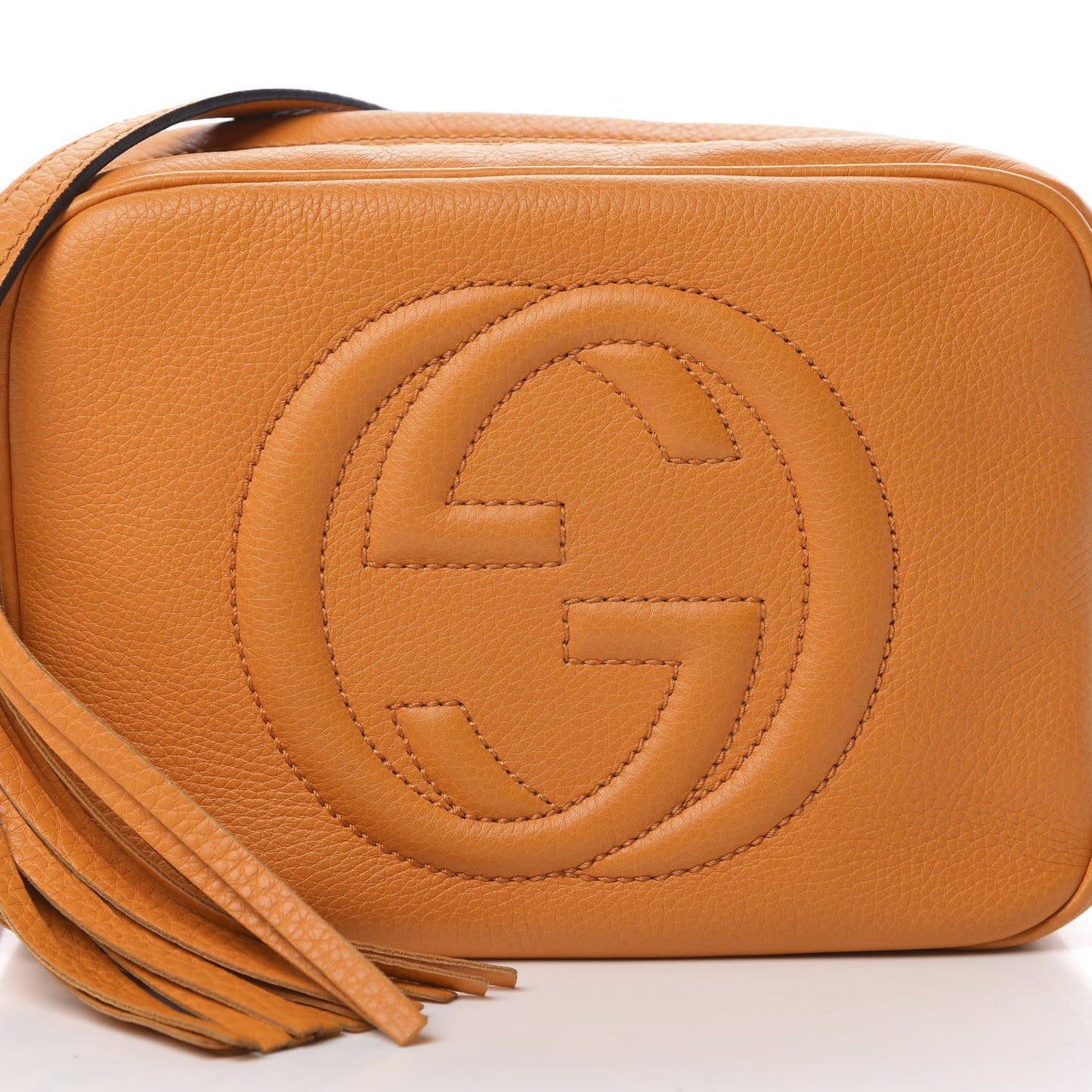 Pebbled Calfskin Small Soho Disco Bag Curcuma