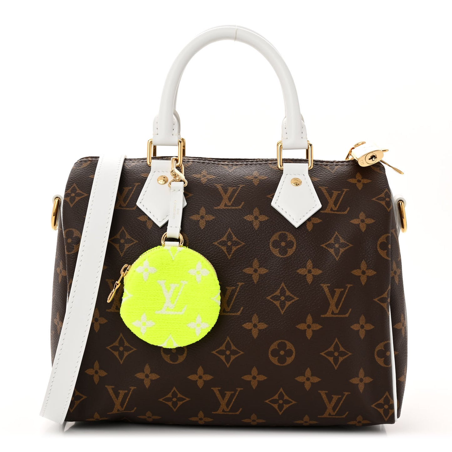 Monogram LV Match Speedy Bandouliere 25 White