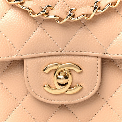 Chanel Caviar Quilted Small Double Flap Beige 9 of 11