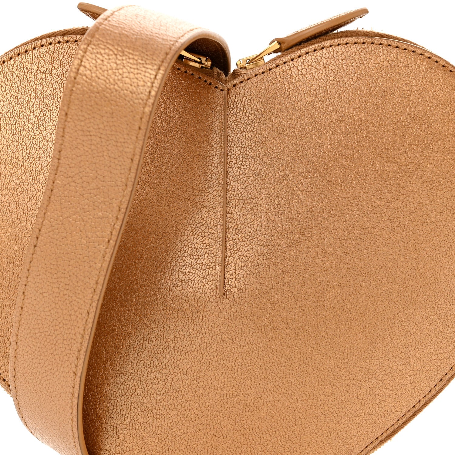Alaia Metallic Goatskin Le Coeur Chain Bag Cuivre 7 of 11