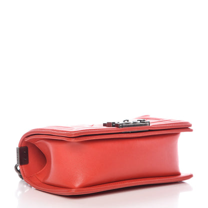 Chanel Calfskin Double Stitch Small Boy Flap Red 4 of 12