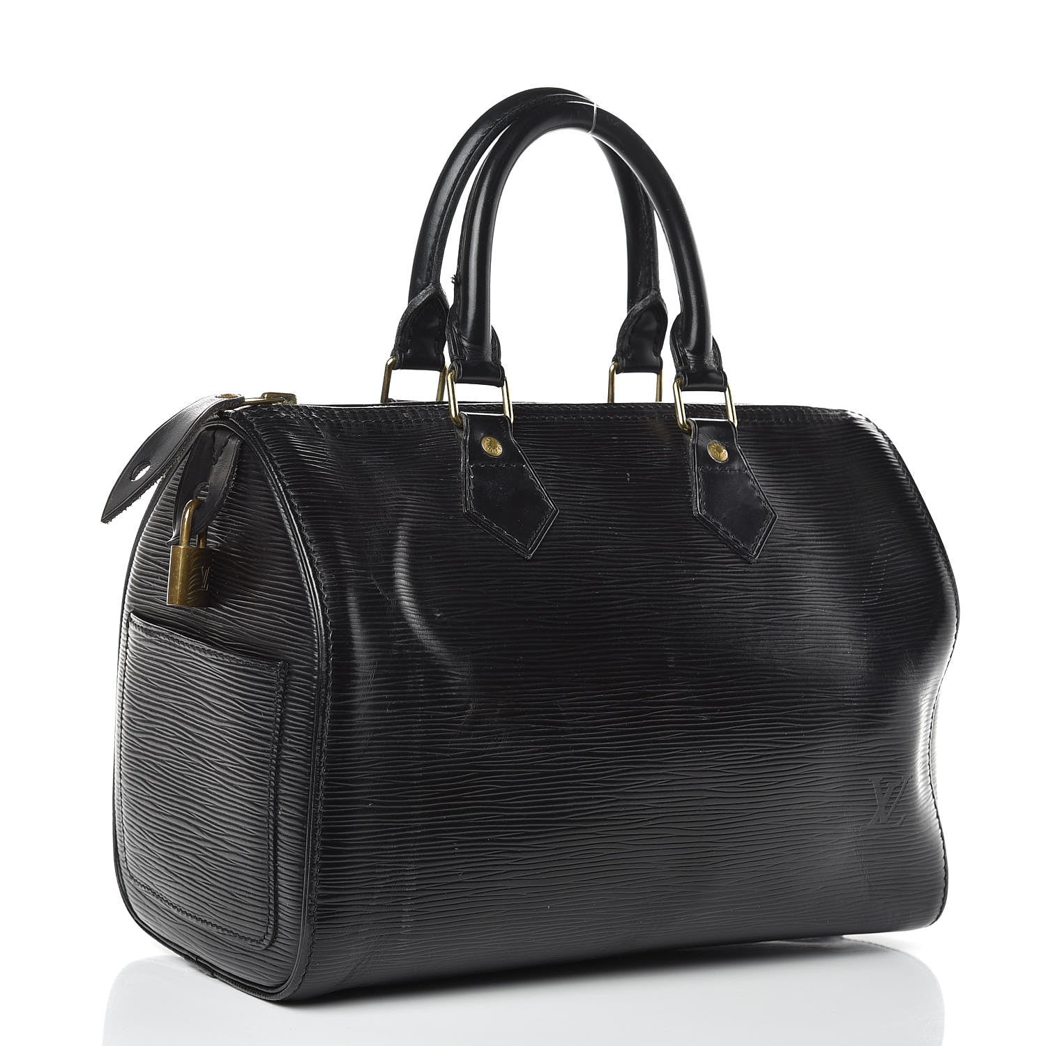 Louis Vuitton Epi Speedy 25 Black 3 of 21