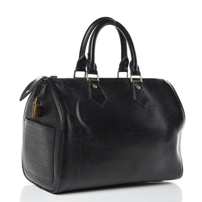 Louis Vuitton Epi Speedy 25 Black 3 of 22