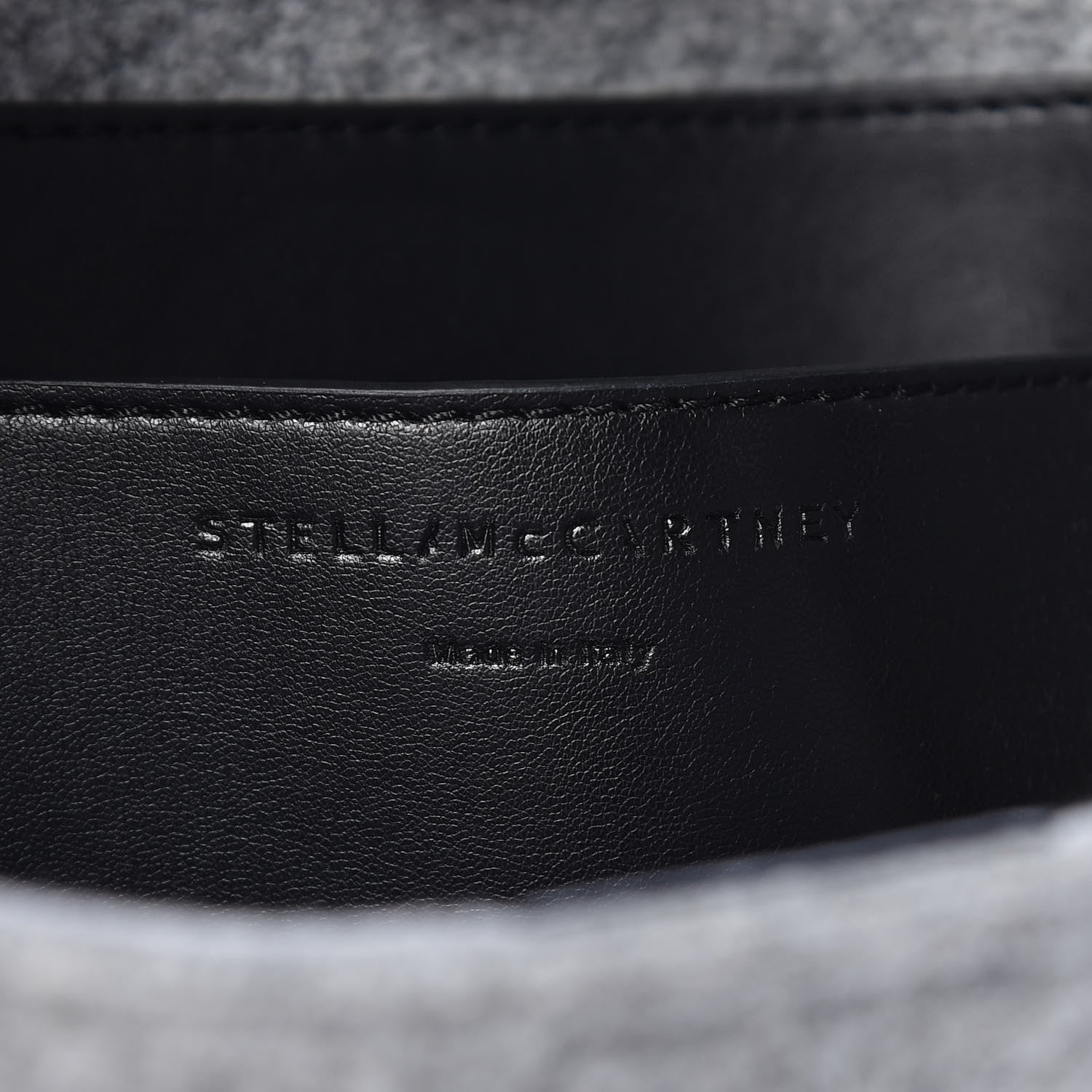 Stella McCartney Eco Felt Mini Logo Crossbody Smoke Slate 6 of 9