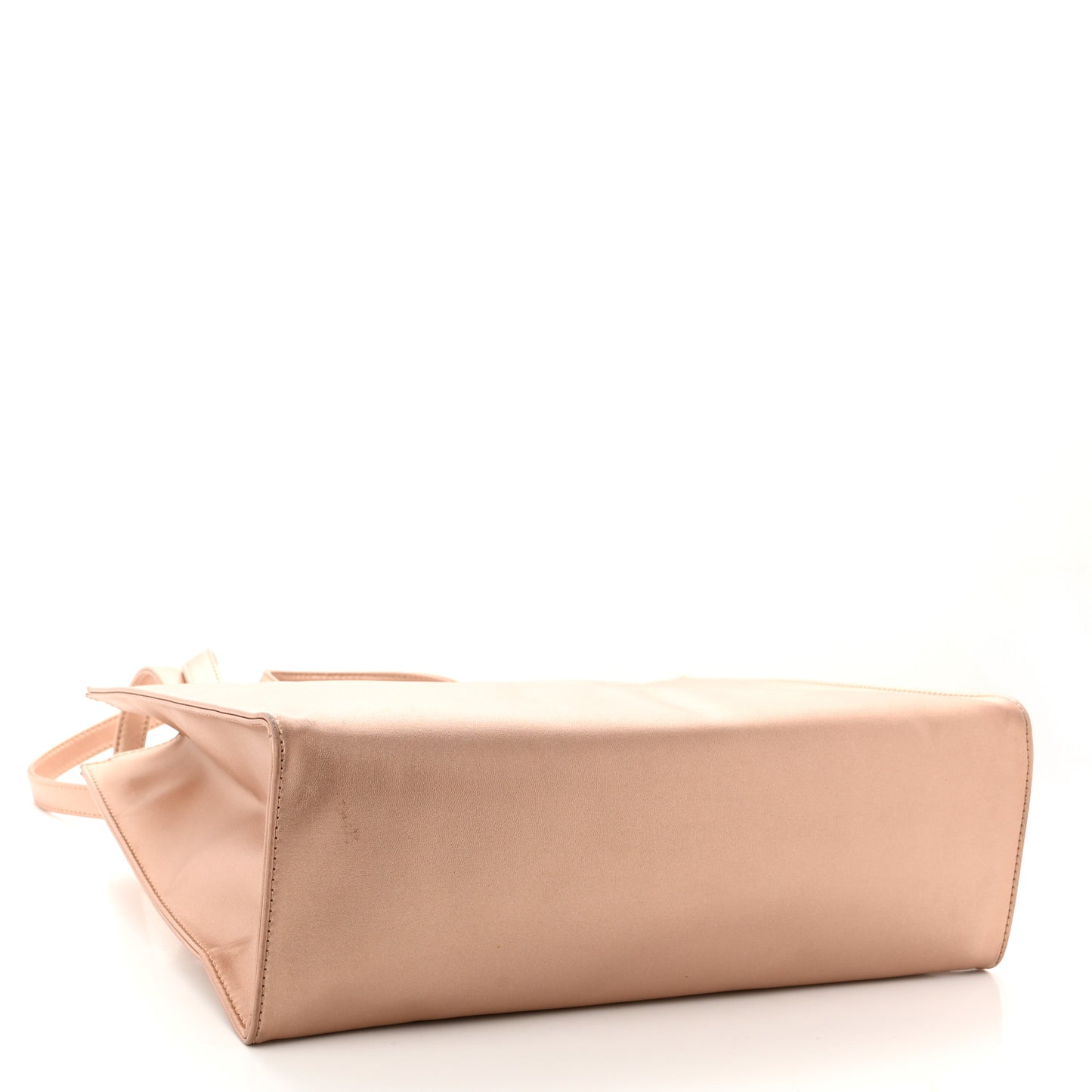 Metallic Vegan Leather Medium Shopping Bag Copper