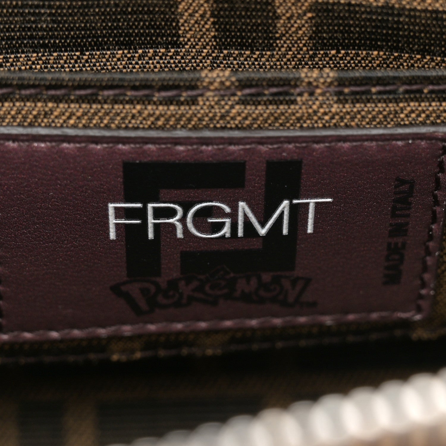 Fendi X FRGMT X POKEMON Glazed Fabric FF Pokemon Mini By The Way Top Handle Tobacco Moro Giallo Mimosa 6 of 10
